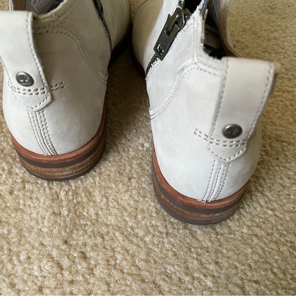TIMBERLAND Somers Falls Shortie Ankle Boot Sz 7.5 Pure Cashmere Nubuck Suede - Picture 5 of 10